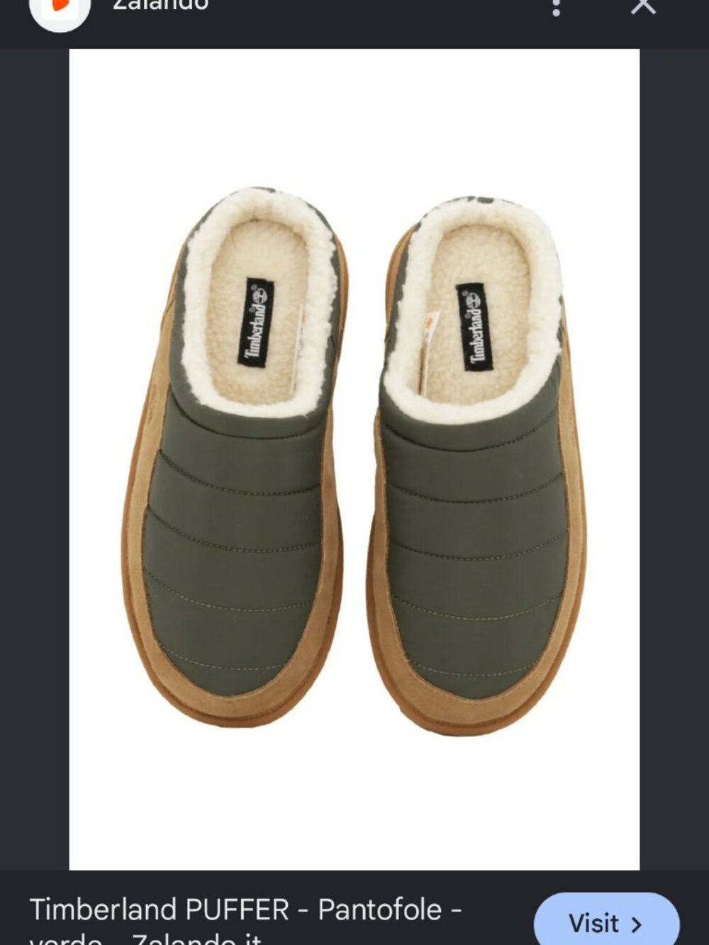 NEW TIMBERLAND SHEARLING LINED PUFFER MULE SLIDES 11 MENS